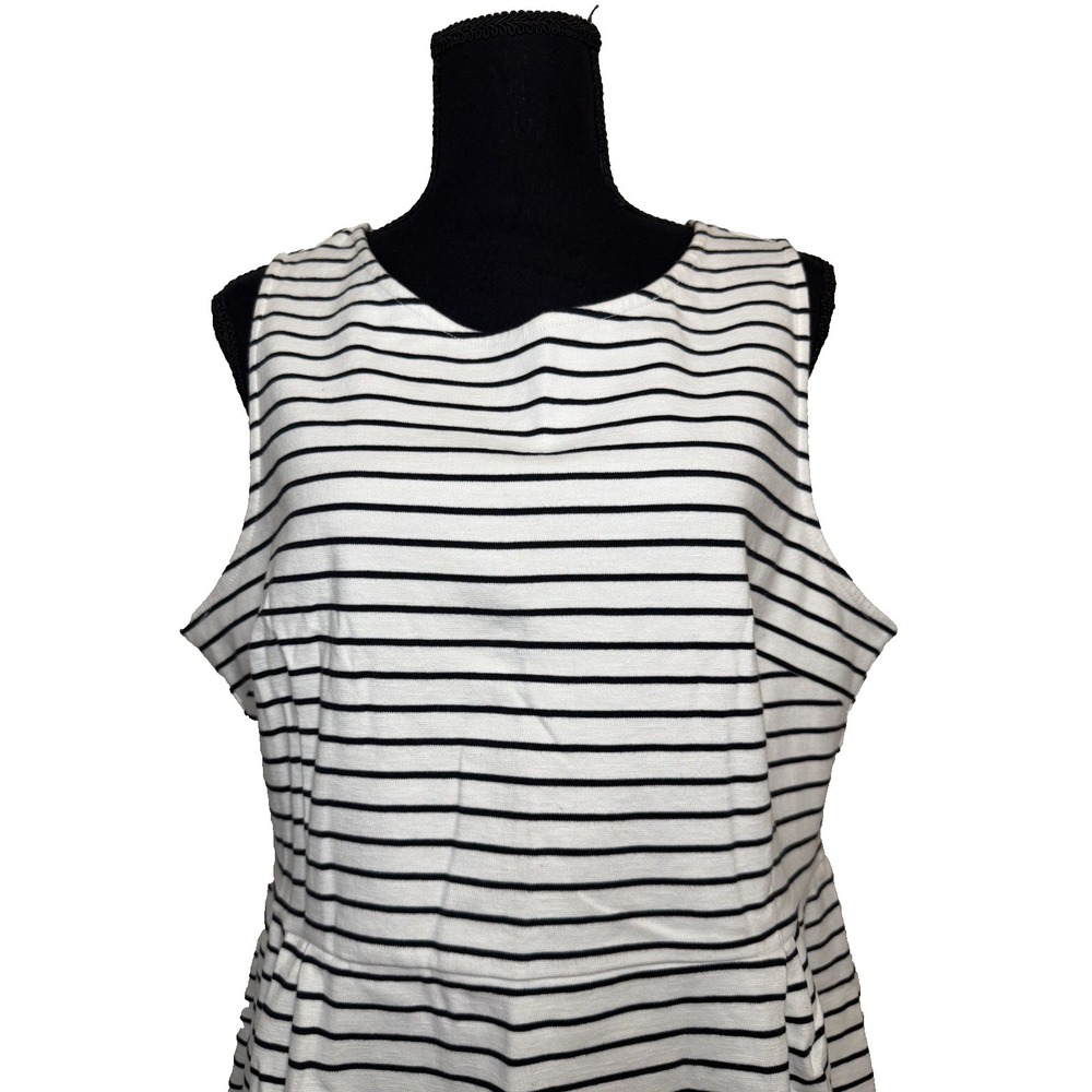 Old Navy Striped Sleeveless Knit Mini Dress Black & White Size XL Nautical - Picture 4 of 12